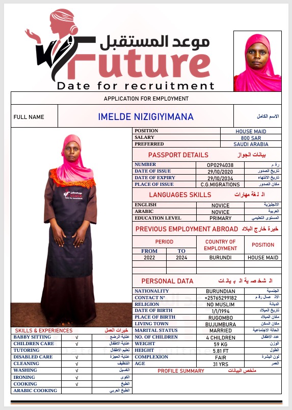 OP0294038 - IMELDE NIZIGIYIMANA