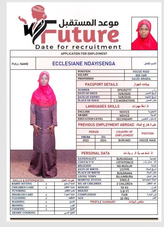OP0282777 - ECCLESIANE NDAYISENGA