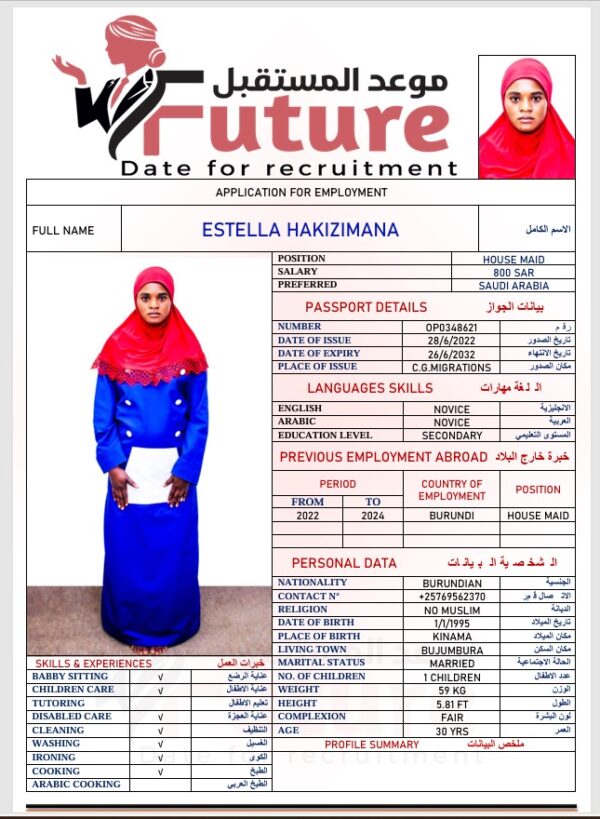 OP0348621 - ESTELLA HAKIZIMANA