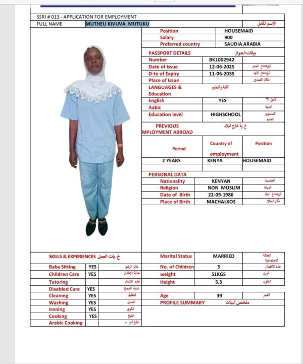 BK1002942 - MUTHEU KIVUVA  MUTUKU