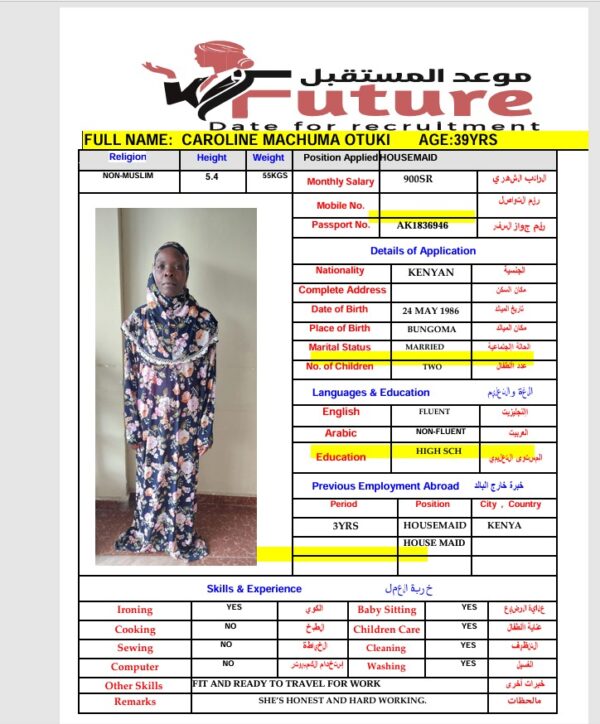 AK1836946CAROLINE MACHUMA OTUKI