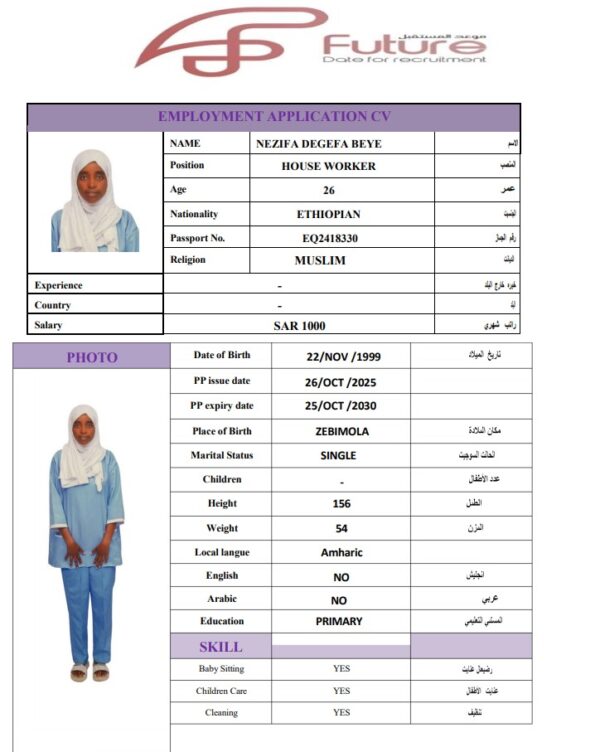 NEZIFA DEGEFA   EQ2418330