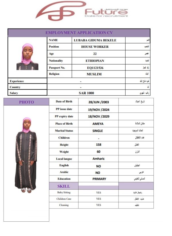 LUBABA GIDUMA   EQ1121536