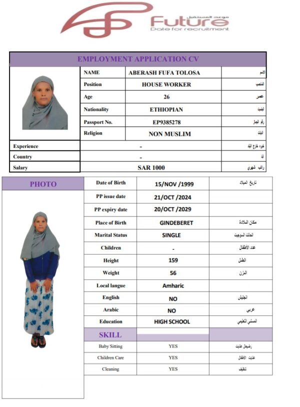 ABERASH FUFA EP9385278