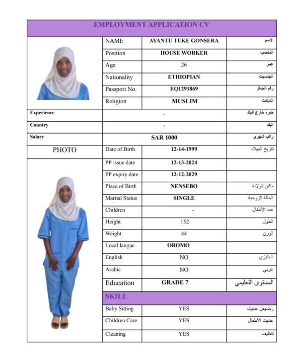 AYANTU TUKE GONSERA   EQ1291869