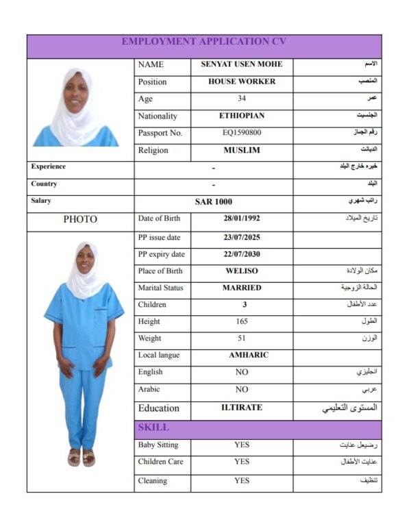 SENYAT USEN MOHE   EQ1590800