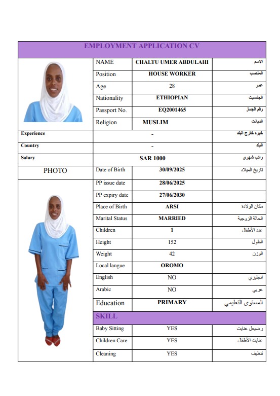 CHALTU UMER ABDULAHI   EQ2001465