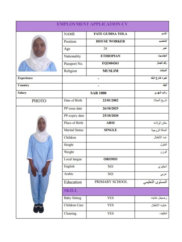 FATE GUDISA TOLA   EQ2404361