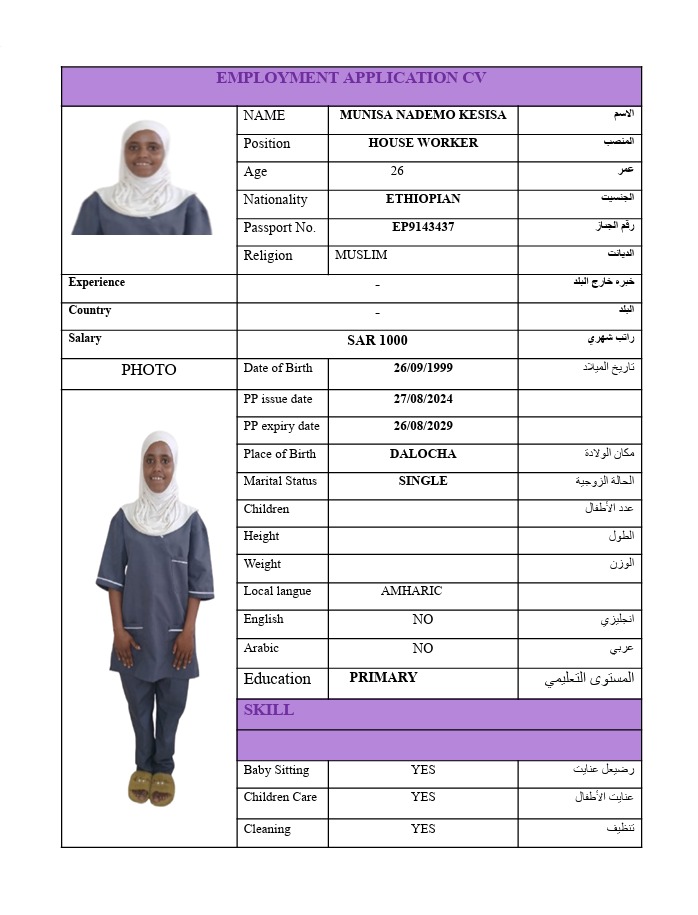 MUNISA NADEMO KESISA - EP9143437 - MUNISA NADEMO KESISA EP9143437