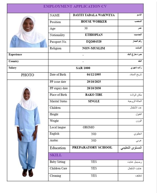 DAYITI TADALA WAKWEYA    EQ2604320
