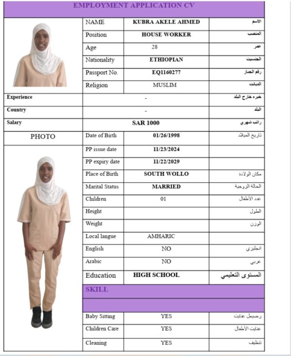 KUBRA AKELE AHMED EQ1160277