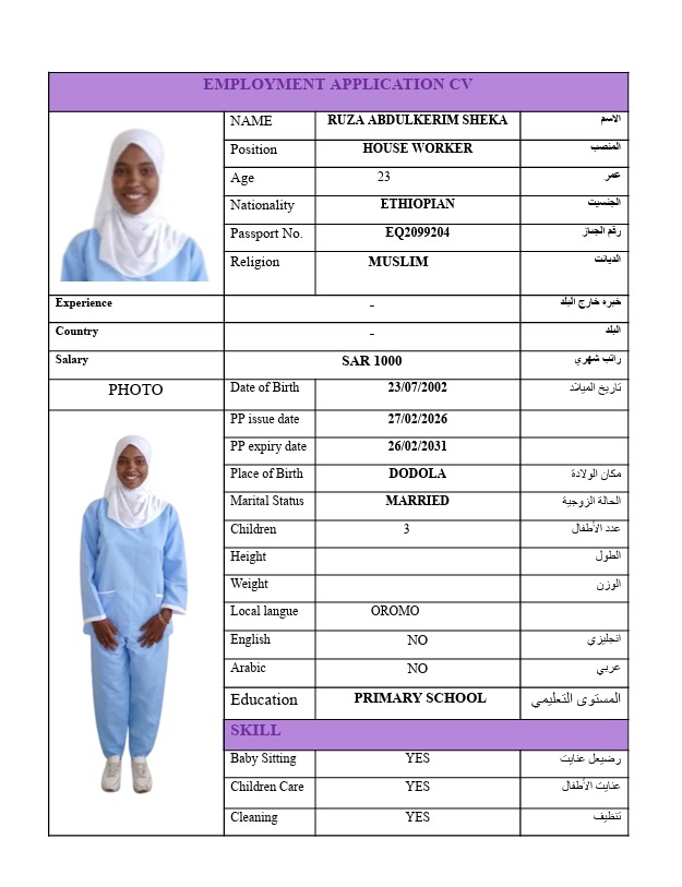 RUZA ABDULKERIM SHEKA EQ2099204 - RUZA ABDULKERIM SHEKA EQ2099204