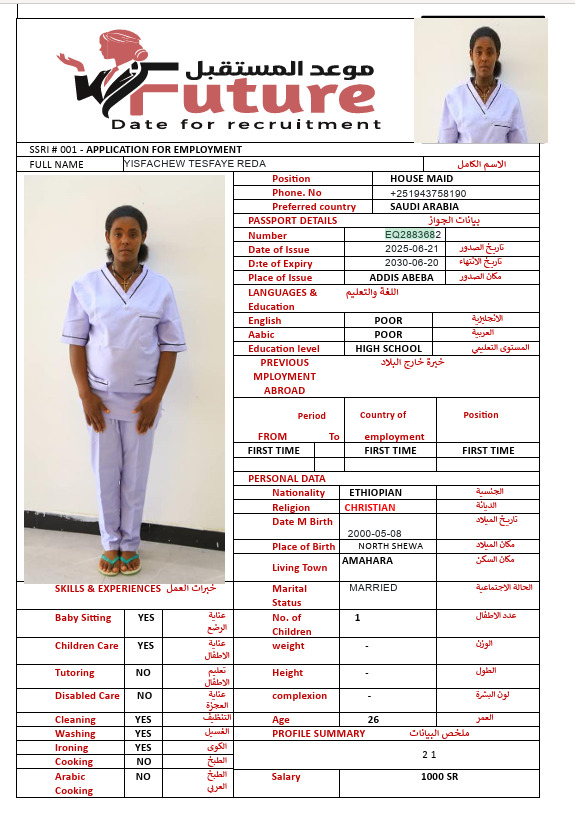 YISFACHEW TESFAYE REDA - EQ288368 - YISFACHEW TESFAYE REDA EQ288368