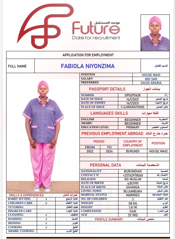 OP0295628   FABIOLA NIYONZIMA